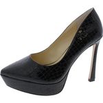 Jessica Simpson Womens Jariah Patent Platform Heels Black 8.5 Medium (B,M)