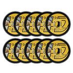 HIGHDRIL HSS Circular Saw Blade - 10PCS 50mm 72T 10mm Bore Cutting Discs for Wood, Copper, Aluminum, Plastic and Soft Metal