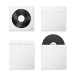 Blank CD DVD Paper Cover White with Free Two PC's Branded Blank DVD (Pack of 50 Pcs)