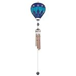ICE ARMOR 31" Long Blue Air Balloon Wind Chime with Copper Gem