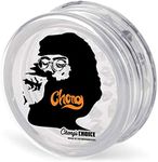 Chong’s Choice 3-Piece 63mm Acrylic Grinder - Transparent Clear Color + Beamer Smoke Sticker