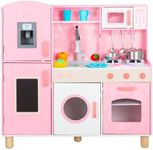 Romswi Pretend Wooden Play Kitchen 