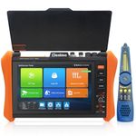 Henkion CCTV Tester 8K 32MP 12MP IP Camera Tester, with POE++ Max 90W POE, 8 Inch Touch Screen, 8MP TVI/CVI/AHD/SDI/CVBS Camera Test, DMM TDR Network Tools, Gigabit SFP Port HD WiFi IPC-H12-MOVTADHSEF