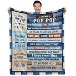 Yantar Ptor Pop Pop Gifts, Gifts for Pop Pop,Pop Pop Gifts from Grandchildren, Best Grandpa Birthday Gifts, Gifts for Grandpa for Christmas, Father's Day, Birthday, Pop Pop Blanket Gifts 60"X50"