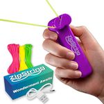 ZipString - String Rope Launcher -Outdoor Toy Viral, Fidget Toy, Loop Lasso for Kids and Adults - Cool Toys, Lasso Rope - Vivacious Violet Zip String Toy