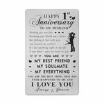 HYHYDHP 1st Wedding Anniversary Card Gifts for Husband - Happy 1 Year Anniversary Card for Him Boyfriend