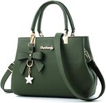 Dreubea Womens Handbag Tote Shoulder Purse Leather Crossbody Bag (Army Green)