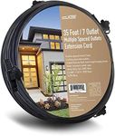 35 FT Evenly Spaced Multiple Outlet 14/3 Extension Cord, Outdoor / Indoor - 7 Outlets Every 5 Feet, Christmas Lighting, Holiday Decorations, Uplighting, Stage Backlines