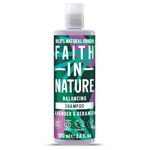 Faith In Nature 100ml Travel Size Lavender & Geranium Shampoo, Balancing for Normal Hair & Scalp, Vegan & Cruelty Free, No SLS, Silcones or Parabens