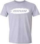 Bruh Meme Funny Saying Brother Greeting T-Shirt Sarcastic Teens Boys Men T Shirt, Grey Heather, XX-Large