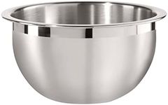 Oggi Two-Tone Mixing Bowl, 3-Quart, Stainless Steel, White Lid