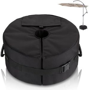 Flagest Sac de Poids de Base pour Parasol - Diamètre Réglable Ouverture latérale Poids de La Base du Parasol - Support de Poids de Parasols de Jardin Extérieur pour Patio - Sacs de Sable Jusqu'à 40 kg