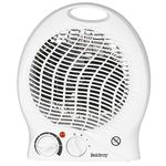 Beldray EH0567 Electric Fan Heater – Thermo Fan Heater, 2 Heat Settings, Cool Air Function, Adjustable Thermostat, Lightweight & Portable, Carry Handle, Dial Control, Overheat Protection, 1000/2000W