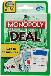 Hasbro Gaming Monopoly Deal Card Game, Quick-Playing Card Game for 2-5 Players, Game for Families and Kids, Ages 8 and Up (Amazon Exclusive)