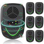 Gecool 6-Pack Ultrasonic Pest Repeller, 4 Modes, Powerful Plug-in Pest Control for Mice, Rats, Roaches, Mosquitoes, Ants, Spiders, Safe & Effective
