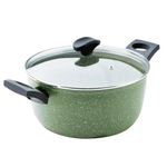 Prestige Eco Non Toxic Stock Pot 24cm/4.5L - Induction Stockpot with Lid, PFOA Free Cookware, Dishwasher Safe Cookware Made in Italy of Recyclable Materials, Green