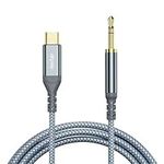 USB C to Aux 3.5mm Audio Jack Cable,Aux to USB C Adapter Lead Type C to 3.5mm Male Headphone Cord Car Stereo Compatible with Samsung Galaxy S21 S20 Ultra Note 20/10, iPad Pro, Huawei(1.2M)