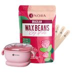 ENORA Premium Waxing Kit for Women - Silicone Wax Warmer for Hair Removal, Eyebrow, Bikini, Legs, Face, Brazilian Wax & More - Machine + 1-Pack Hard Wax Beads (100 g)+ Accessories