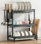 Dratal Multi-Functional Dish Rack, 3-Level Kitchen Counter Organizer with Cutting Board Holder(52 x 27 x 53 Cm)