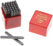 36pc 1/8" 3MM Letter & Number Stamp