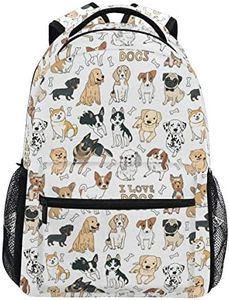 ALAZA Large Backpack Personalized Laptop iPad Tablet Travel School Bag with Multiple Pockets, Dogs, One_Size, Laptop