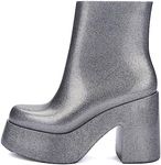 Melissa Women's Nubia II Boots, Glitter Clear, 9 Medium US