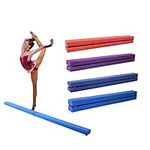 Dripex Folding Gymnastics Balance Beam 7FT Kids Training Beam Faux Suede for Home Gym Exercise