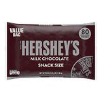 Hershey's Milk Chocolate Snack Size Candy Bars, Holiday, Bulk Value Bag (36 oz., 80 pc.), Brown