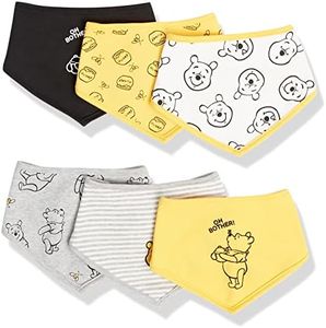 Amazon Essentials Disney | Marvel | Star Wars Bavaglini Unisex Bambini e Ragazzi, Pacco da 6, Winnie The Pooh Oh Bother!, Taglia unica