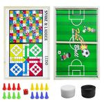 VGRASSP 24 Inch Large 3 in 1 Sling Puck, Ludo, Snake & Ladder - Board Game Toy for Kids & Adults with Pucks, Ludo Tokens, 1 Dice - Ideal for Family & Party Time (24 Inch Random Design)