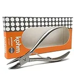 KOHM Ingrown Toenail Clippers for Thick Nails - 5" Long KP-700 Heavy Duty Stainless Steel Toe Nail Nippers Tool for Men, Women, Seniors & Adults - Professional Podiatrist Tool