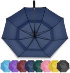 ZOMAKE Umbrella Windproof Strong L - Golf Umbrella 54 Inch Double Canopy - Extra Large Golf Umbrella Windproof Strong for Men and Women(Sapphire Blue)