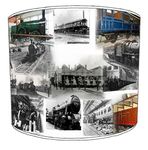 Steam Engine Trains Locomotive Lampshade for A Ceiling Light in 3 Sizes - Free Personalisation