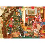 The House of Puzzles - Decorating The Tree Jigsaw - Big 500 Piece Jigsaws For Adults, Extra Large Pieces, Artist Illustrated, Scenic Landscape, Deluxe Puzzle Gifts