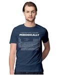 Heybroh Men's Regular Fit T-Shirt Funny Periodic Table 100% Cotton T-Shirt (Navy Blue; Small)