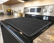 Stove Covers for Stove Top - Silicone Electric Stove Cover Mat - 28 x 20 Ceramic stove guard stove top protector, Heat Resistant Glass Cooktop Cover, Dish Drying Mats for Kitchen