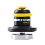 Oxford Beast Lock LK121 | High Security Motorcycle Front Disc Brake Immobiliser, Black/Yellow, One Size