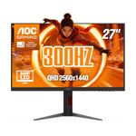 AOC Q27G4SMN 27" Mini-LED Gaming Monitor, QHD 2560×1440, 300Hz, 1ms GtG, DisplayHDR 1000, Adaptive-Sync, HDMI 2.1, DisplayPort 1.4, Height Adjustable Stand, 3-Year Zero-Bright-dot.