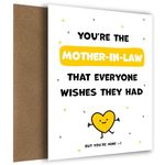 Cute Mother-in-Law Birthday Cards - You're the Mother-in-Law Everyone Wishes they Had - Happy Birthday Mother-in-Law Card that's a Heartfelt, Special Keepsake (But You're Mine)