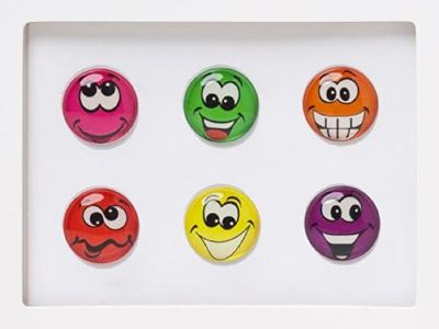 Goofy Funny Smiley Faces Emoticons Home Button Stickers for iPhone 5 4/4s 3GS 3G, iPad 2, iPad Mini, iTouch 6 Pieces