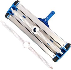 POOLTOOL Swimming Pool Vacuum Head 18 Inch, Heavy Duty Aluminium Weighted Vacuum Head for Swimming Pool, Floor Cleane, Suction Sweeper for Maintaince Cleaning Equipment Kit Tool & Extra Brush