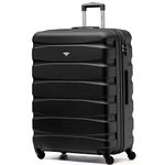 Flight Knight Lightweight 4 Wheel ABS Hard Case Extra Large Suitcase Approved for Over 100 Airlines Including easyJet, British Airways, Ryanair, Jet2, Emirates & Many More - Check-in Large Size 29"