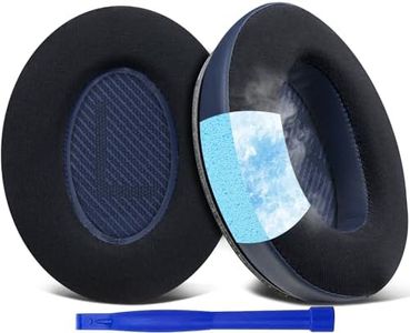 SoloWIT Almohadillas de Gel Refrigerante de Repuesto, Almohadillas para Bose QuietComfort 35 (QC35) y Quiet Comfort 35 II (QC35 II) Auriculares,Piel más Suave, Espuma Aislante del Ruido - Azul Marino