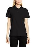 FRUIT OF THE LOOM Women's 65/35 Polo Shirt, Black, L UK