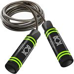 KK Speed Skipping Rope. Tangle-Free Speed Jump Rope for fitness workouts, fat-burning exercises, boxing, toning, cardio etc. Adjustable Skipping rope adult for men and women(Steel Cable)