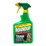 Roundup Tough Weed Control, Long-Lasting, Precise Application, Fast-Acting Formula, Root-Level Action, Ideal for Gardens, Lawns, Driveways & Outdoor Spaces, 20% Extra Free, 1L (Pack of 1(1.2Litre))