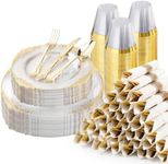 Bestluck 350PCS Clear Plastic Plate