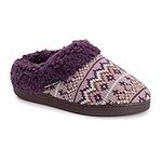 MUK LUKS Women's Suzanne Clog Slippers, Violet, Small, Violet, S