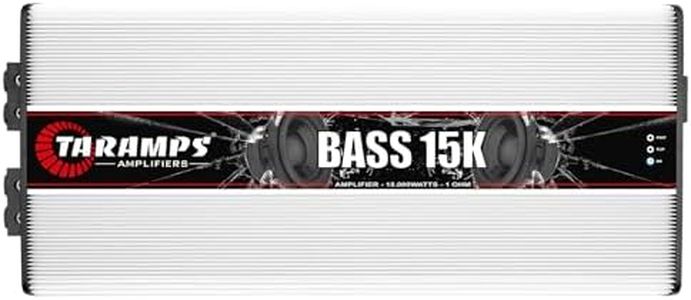 Taramps Bass 15k 1 Ohm Monoblock Amplifier 15000 Watts Rms 1 Channel Powerful Full Range Great for Sub/Bass Subsonic Filter Low Pass Car Audio Class D