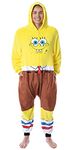 INTIMO Nickelodeon Mens' Spongebob Squarepants Character Union Suit Costume Sleep Pajama (XX-Large/XXX-Large) Yellow